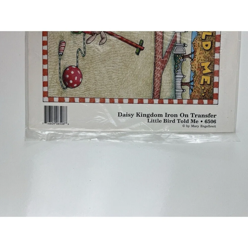 Daisy Kingdom by Mary Engelbreit Iron On Transfer Little Bird Told Me New 1990